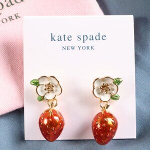 Kate Spade Picnic Perfect Strawberry 🎀 Red Earrings